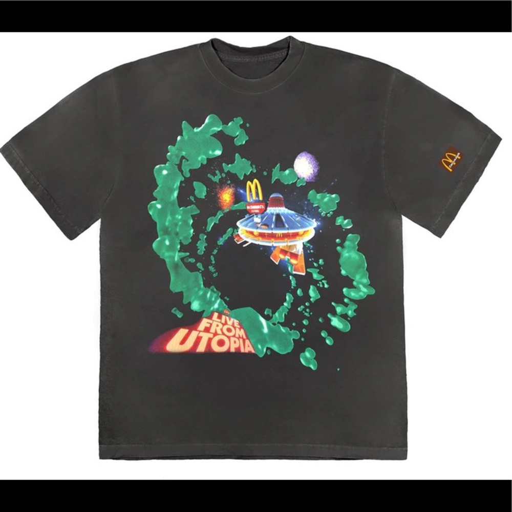 Travis Scott Fly-Thru T-shirt - Washed Black